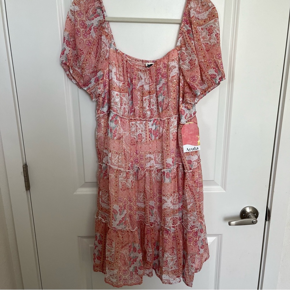 NEW Arula Patchwork Babydoll Dress Dress Plus Size X / 0X (XL) NWT - Picture 4 of 7